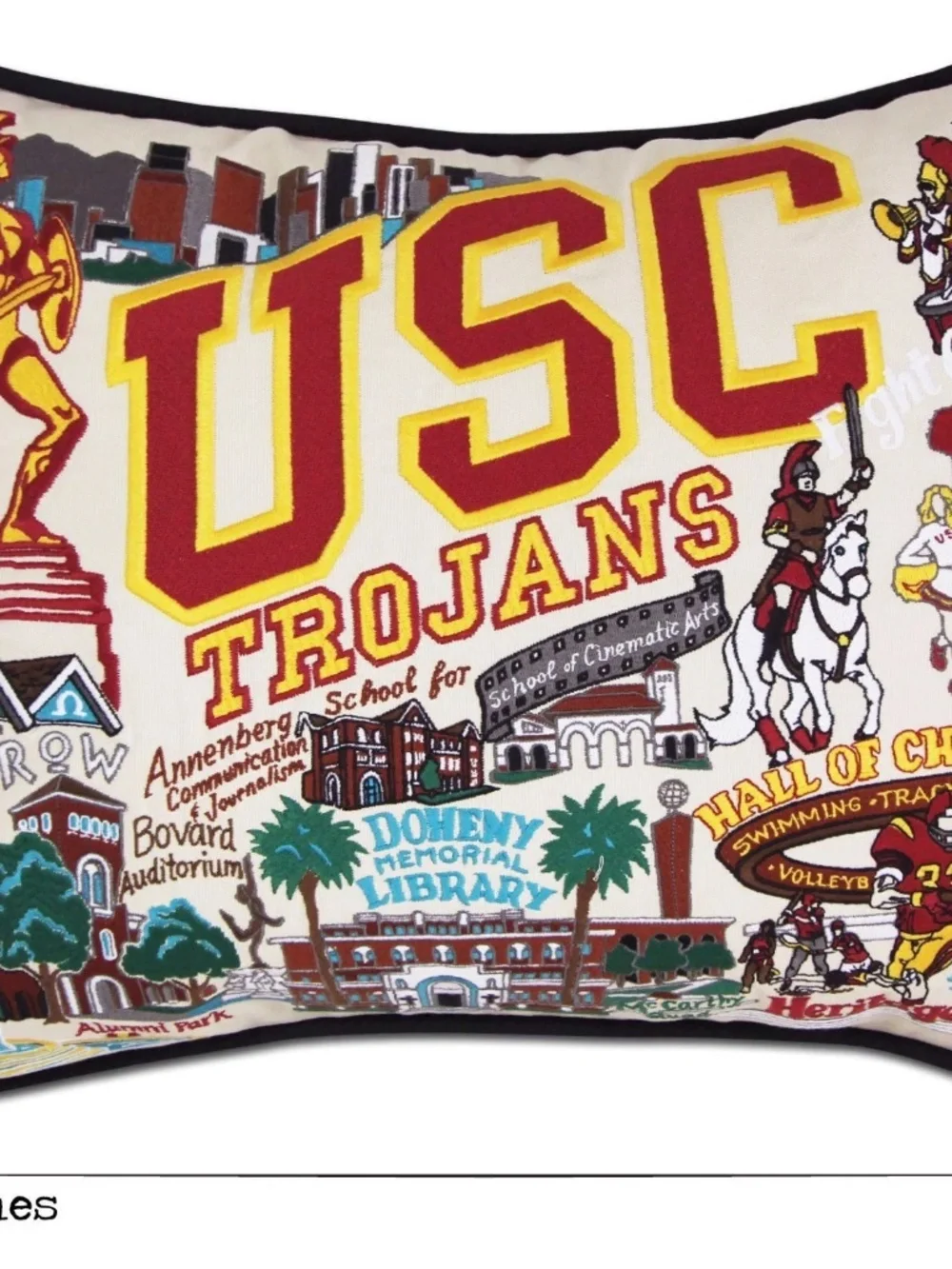 Catstudio University of Southern California (USC) Collegiate Embroidered Pillow